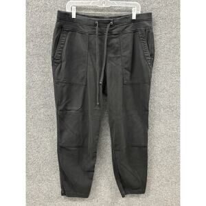 STANDARD JAMES PERSE Black Slouchy Cotton Twill Track Pants Women’s Size 4